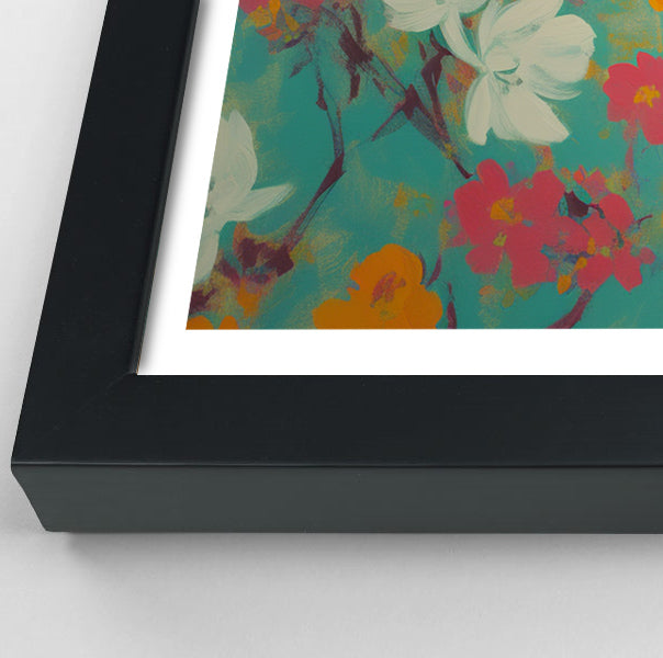 Black Girl Floral Dress Black children wall art view 70