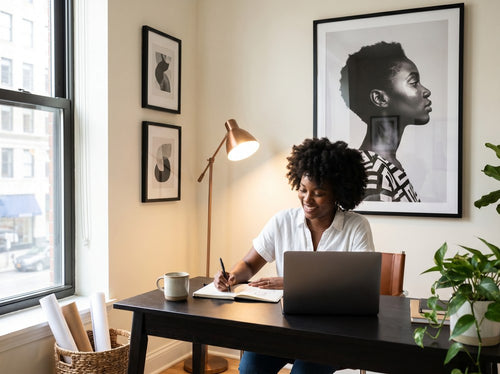 Best Wall Art for a Bedroom: Size, Style, and Placement: Home office or creative corner