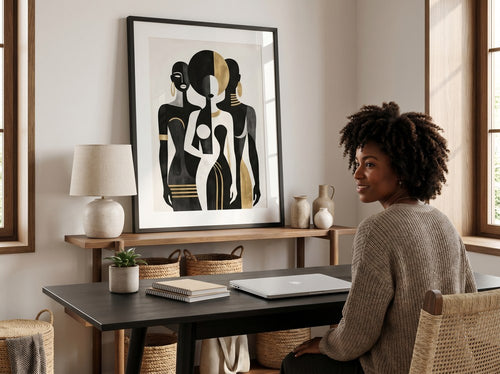 Black Art Gifts for Housewarming: Home office or creative corner