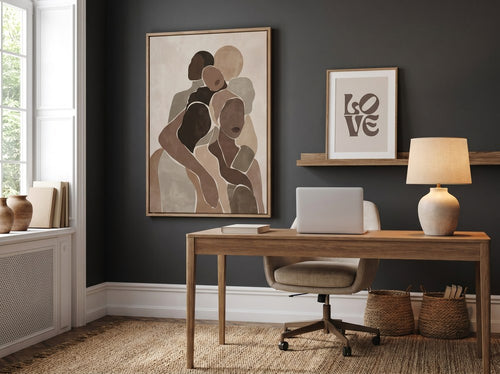 Black Bedroom Wall Art Ideas for Peace, Love, and Identity: Home office or creative corner