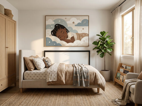 Black Children Wall Art for Kids Rooms: Bedroom