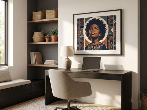 Black Children Wall Art for Kids Rooms: Home office or creative corner