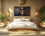 Black couple canvas art – African American love in living room