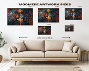 Black Love Abstract Black love wall art displayed as bedroom wall decor