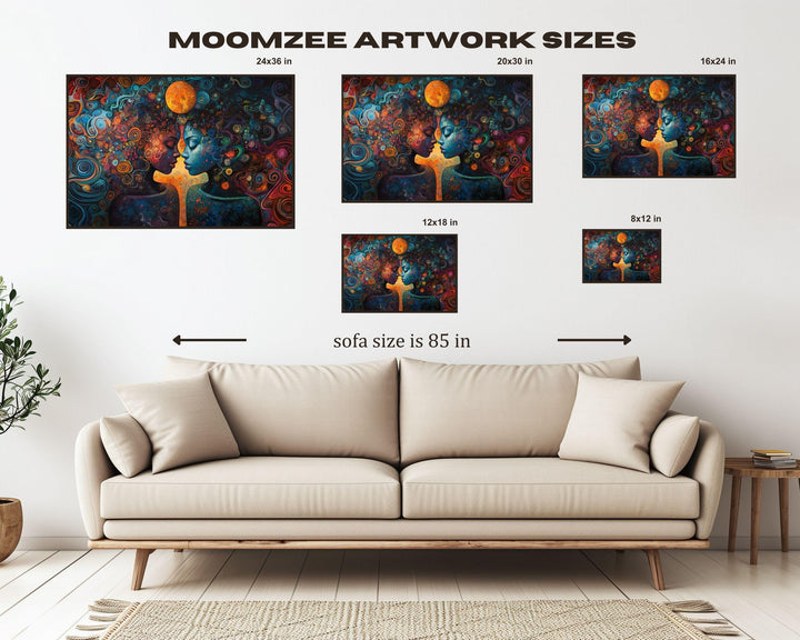 Black Love Wall Art – African American Abstract Canvas Print