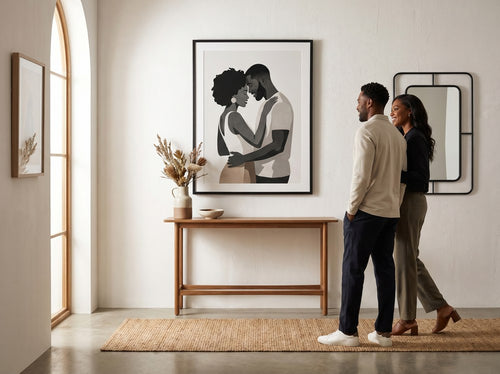Black Couple Wall Art Gift Ideas: Entryway