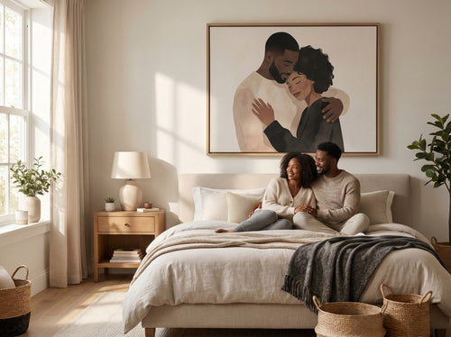 Black Couple Wall Art Gift Ideas: Bedroom