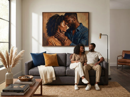 Black Couple Wall Art Gift Ideas: Living room