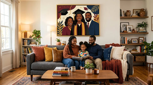 Black Graduate Gift Wall Art Ideas: Living room