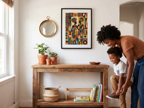 Black Kids Room Wall Art Ideas: Entryway