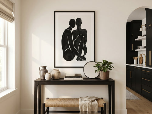 Black Kitchen Wall Art Ideas With Culture and Warmth: Entryway