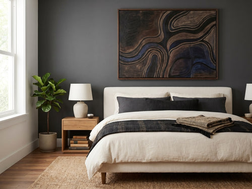 Black Kitchen Wall Art Ideas With Culture and Warmth: Bedroom