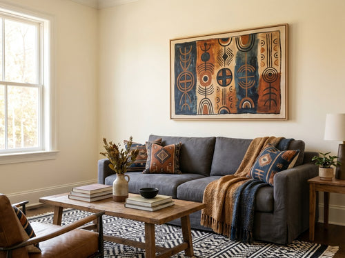 Black Kitchen Wall Art Ideas With Culture and Warmth: Living room