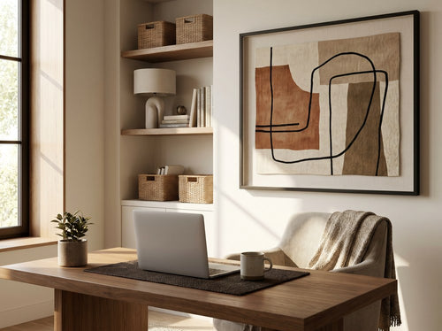 Black Living Room Wall Art Ideas That Feel Modern, Not Generic: Home office or creative corner