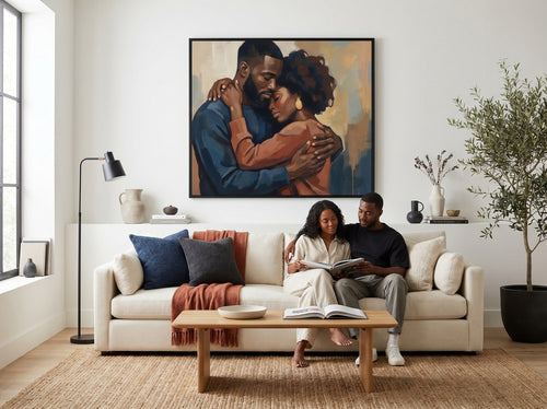 Black Love Art Gifts for Couples: Living room