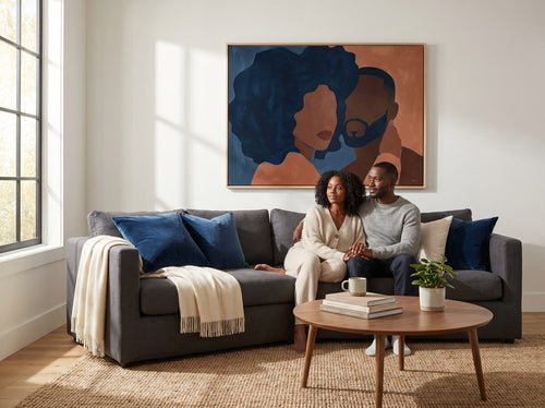 Black Love Wall Art for Couples: Living room