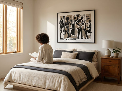 Black Music Wall Art for Entertainment Rooms: Bedroom