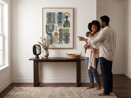 Black Nursery Wall Art Ideas: Entryway
