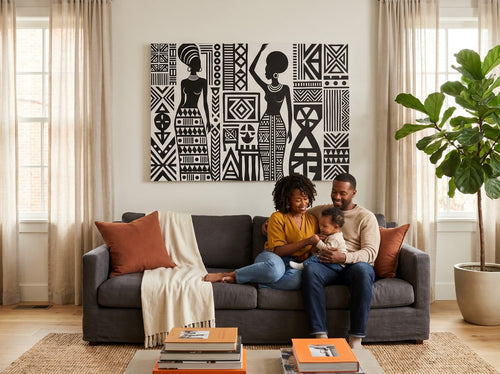 Black Nursery Wall Art Ideas: Living room