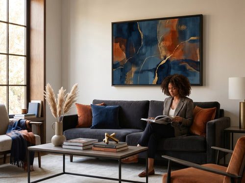 Black Office Wall Art Ideas for Entrepreneurs and Professionals: Living room