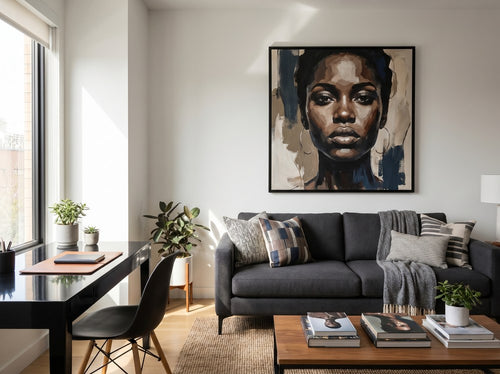 Black Women Wall Art for Bedrooms and Offices: Living room