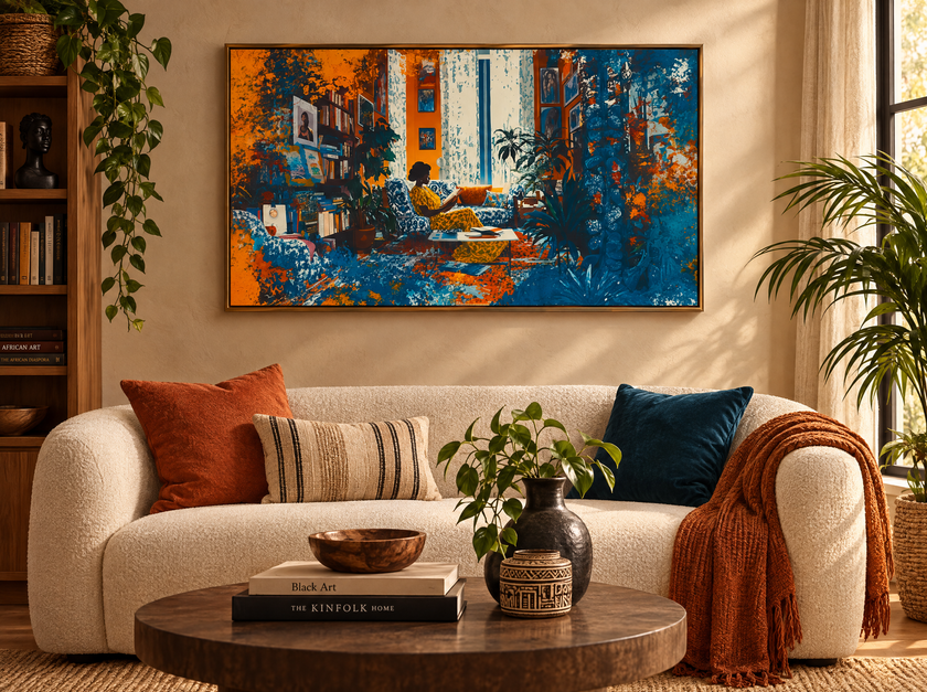 Black Woman Reading African American Wall Art