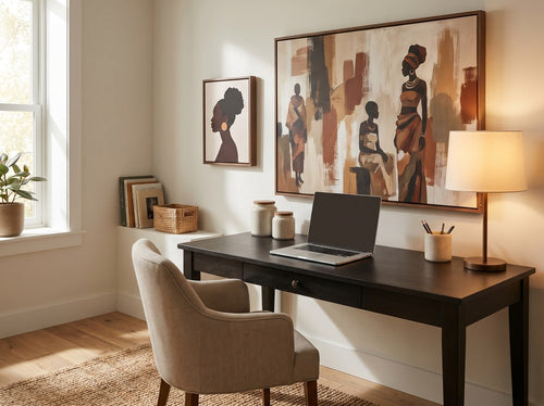 Canvas Prints vs Framed Prints: Which Should You Buy?: Home office or creative corner