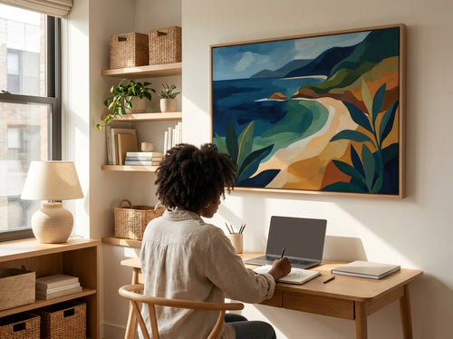Caribbean Wall Art for Living Rooms and Apartments: Home office or creative corner