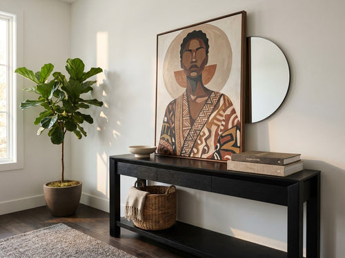 Entryway Wall Art Ideas for Black Homes: Entryway
