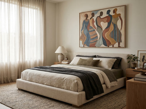 Entryway Wall Art Ideas for Black Homes: Bedroom