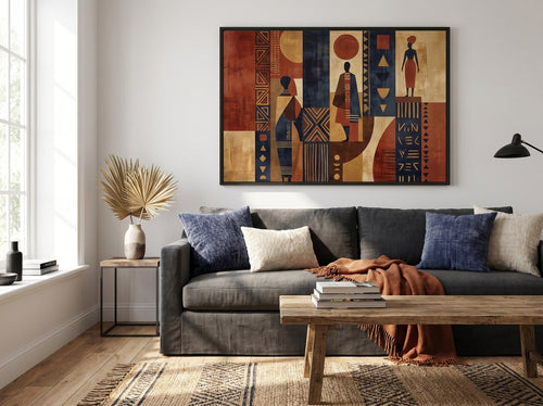 Entryway Wall Art Ideas for Black Homes: Living room