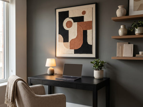 Entryway Wall Art Ideas for Black Homes: Home office or creative corner