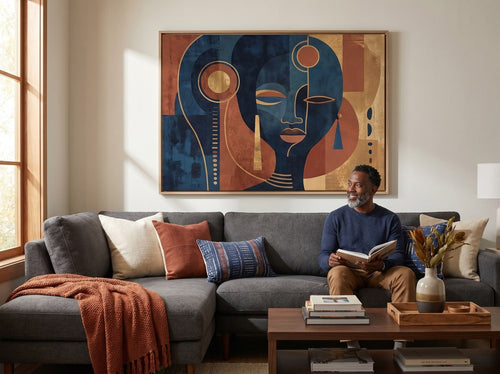 Father's Day Wall Art Gifts for Black Dads: Living room