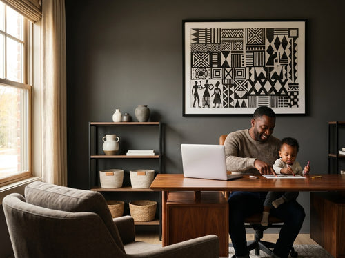 Father's Day Wall Art Gifts for Black Dads: Home office or creative corner