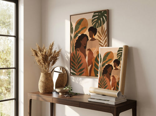 Framed Canvas vs Poster Prints: Entryway
