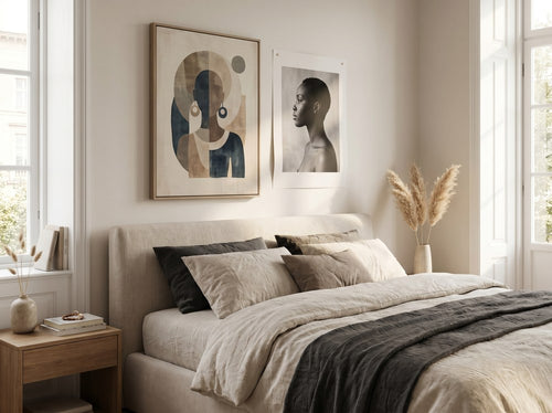 Framed Canvas vs Poster Prints: Bedroom