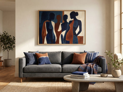 Framed Canvas vs Poster Prints: Living room