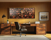 Unique giraffe and flower wall decor for eclectic and boho home styles.