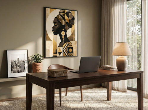 How High Should You Hang Wall Art?: Home office or creative corner