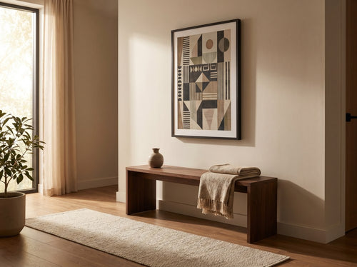 How High to Hang Art Above a Sofa: Entryway