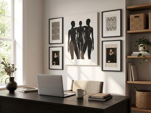How Many Pieces of Art Should Be on One Wall?: Home office or creative corner
