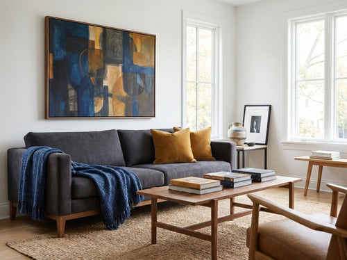 How to Build a Black Art Gallery Wall: Living room
