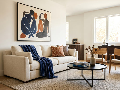 How to Choose Art for Open Concept Living Rooms: Living room