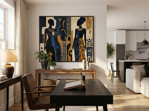 How to Choose Art for Open Concept Living Rooms: Home office or creative corner