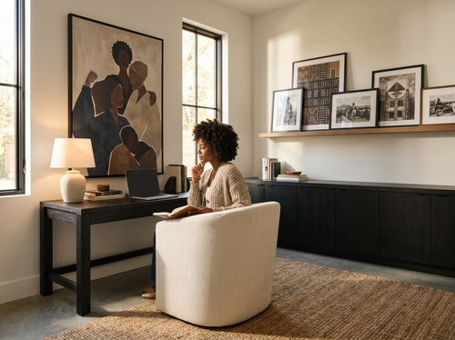 How to Choose Wall Art That Looks Expensive: Home office or creative corner