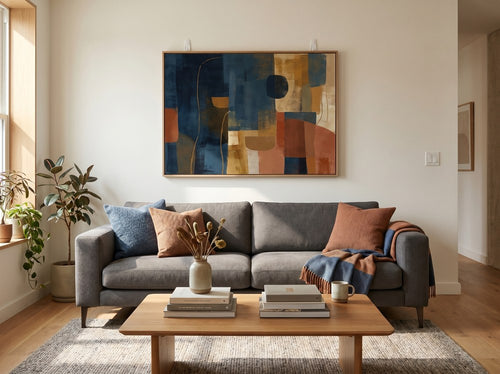 How to Decorate a Rental Without Damaging Walls: Living room