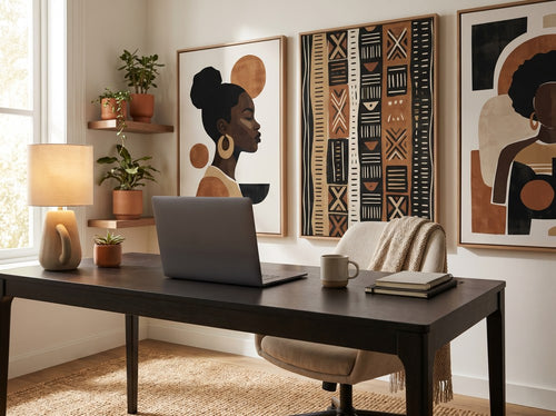 How to Decorate With Cultural Art Without Overdoing It: Home office or creative corner
