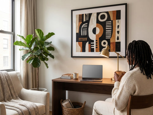How to Make a Plain Apartment Feel Personal: Home office or creative corner