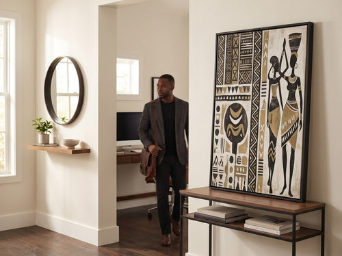 How to Pick Art for a Home Office: Entryway