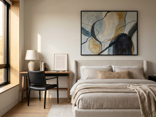 How to Pick Art for a Home Office: Bedroom